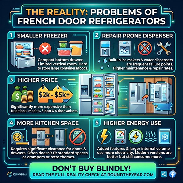 Infographic-Problems With French Door Refrigerators