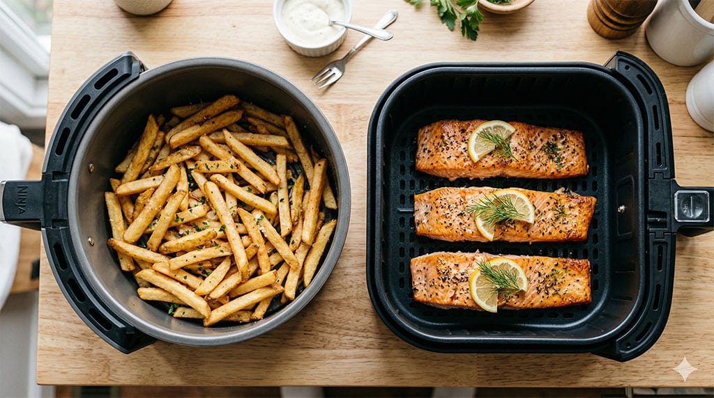 Design, Footprint & Capacity- Ninja vs Cosori Air Fryer