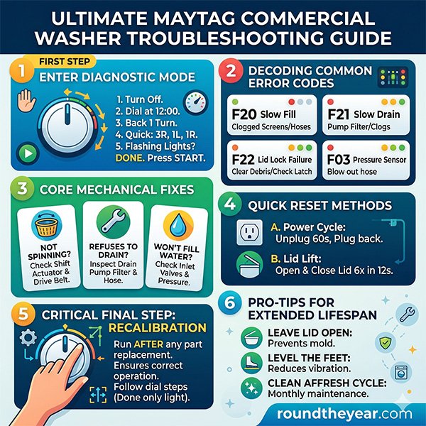 Infographic-Maytag Commercial Technology Washer Troubleshooting