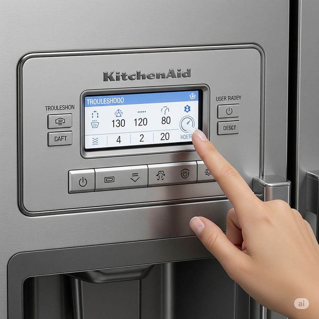 how to reset kitchenaid refrigerator control panel