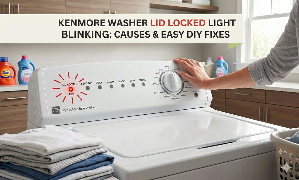 Kenmore Washer Lid Locked Light Blinking: Causes & DIY Fixes!