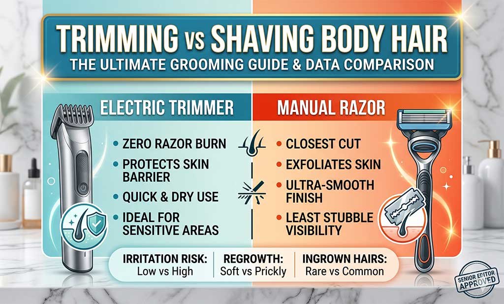 Trimming vs Shaving Body Hair for Flawless Skin: Expert Guide!