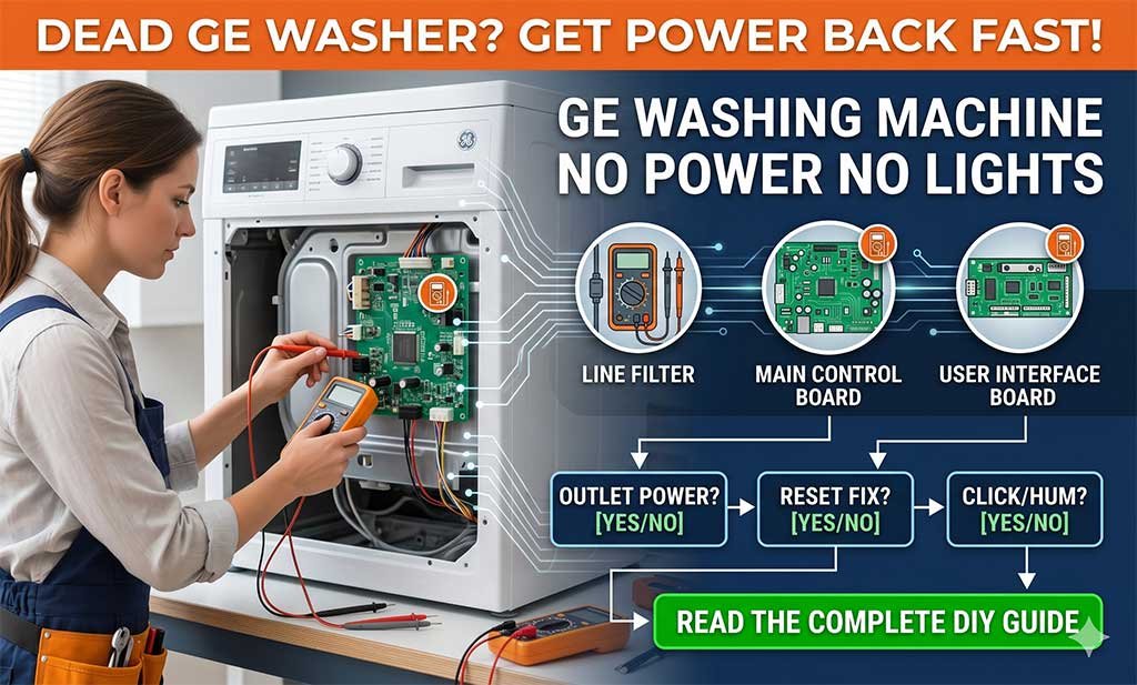 GE Washing Machine No Power No Lights (Expert DIY Guide)