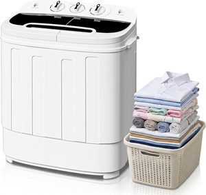 SUPER DEAL 13 lbs Compact Mini Twin Tub Washer