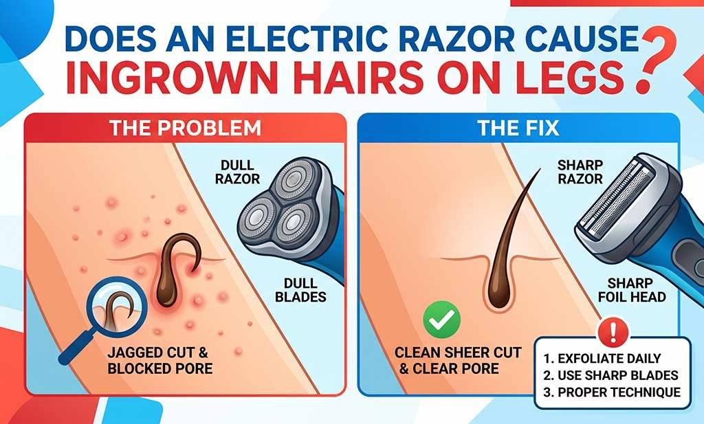 Does An Electric Razor Cause Ingrown Hairs On Legs? (Honest Truth)